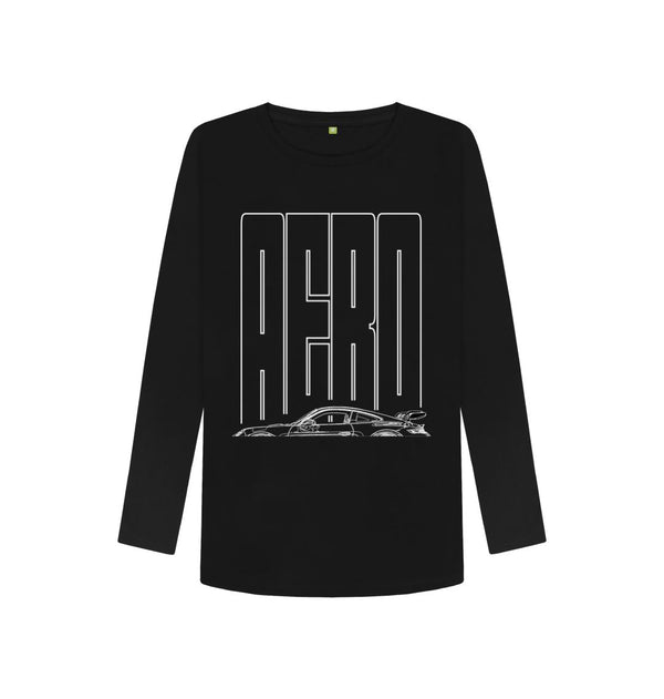 Black \"AERO 992GT3\" TMWLST - Women's Long Sleeve T-shirt