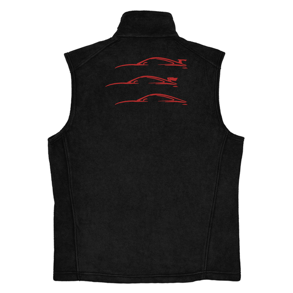 "3 Silhouettes" Embroidered Men’s Columbia Fleece Vest - GTDriverShop