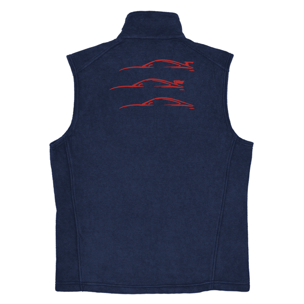 "3 Silhouettes" Embroidered Men’s Columbia Fleece Vest - GTDriverShop