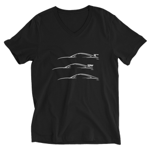 "3 Silhouettes" BC3005 - Unisex Short Sleeve V-Neck T-Shirt - GTDriverShop