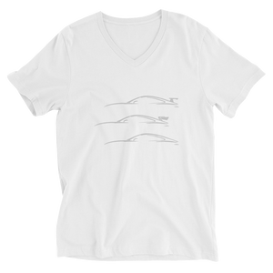 "3 Silhouettes" BC3005 - Unisex Short Sleeve V-Neck T-Shirt - GTDriverShop