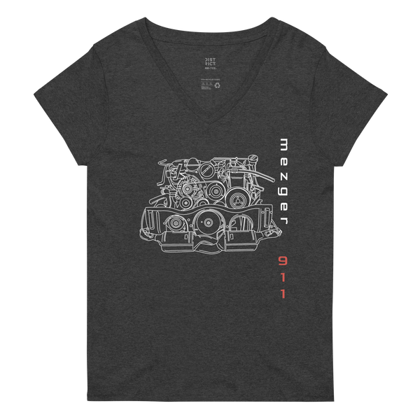 "Mezger 911" DT8001 - Women’s Recycled V-Neck T-Shirt - GTDriverShop