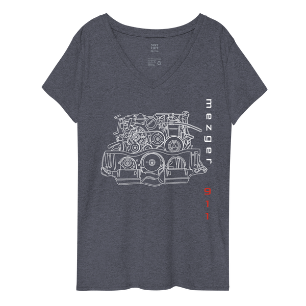 "Mezger 911" DT8001 - Women’s Recycled V-Neck T-Shirt - GTDriverShop